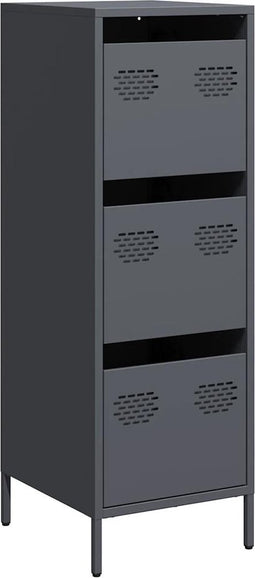 vidaXL - Hoge - kast - 39x35x103,5 - cm - staal - antracietkleurig