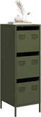 vidaXL - Hoge - kast - 39x35x103,5 - cm - staal - olijfgroen