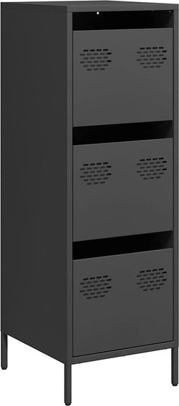 vidaXL - Hoge - kast - 39x35x103,5 - cm - staal - zwart