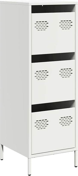 vidaXL - Hoge - kast - 39x35x103,5 - cm - staal - zwart