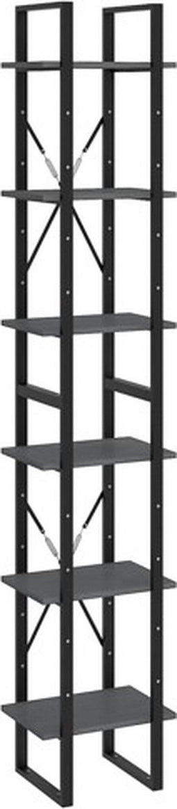 vidaXL - Hoge - kast - 40x30x210 - cm - massief - grenenhout - grijs