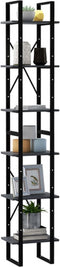 vidaXL - Hoge - kast - 40x30x210 - cm - massief - grenenhout - grijs