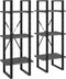 vidaXL - Hoge - kast - 40x30x210 - cm - massief - grenenhout - grijs
