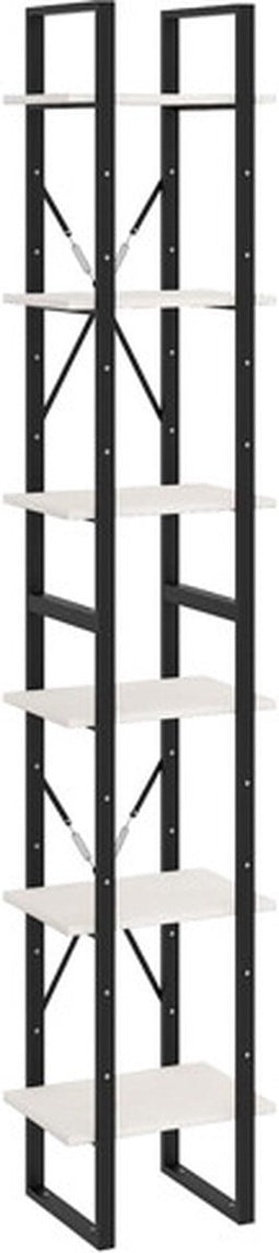 vidaXL - Hoge - kast - 40x30x210 - cm - massief - grenenhout - wit