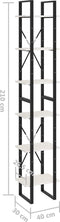 vidaXL - Hoge - kast - 40x30x210 - cm - massief - grenenhout - wit