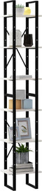 vidaXL - Hoge - kast - 40x30x210 - cm - massief - grenenhout - wit
