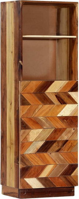 vidaXL - Hoge - kast - 40x32x122 - cm - massief - gerecycled - hout