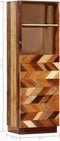 vidaXL - Hoge - kast - 40x32x122 - cm - massief - gerecycled - hout