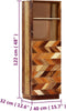 vidaXL - Hoge - kast - 40x32x122 - cm - massief - gerecycled - hout