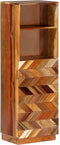 vidaXL - Hoge - kast - 40x32x122 - cm - massief - gerecycled - hout