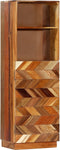 vidaXL - Hoge - kast - 40x32x122 - cm - massief - gerecycled - hout