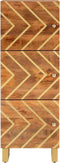 vidaXL - Hoge - kast - 40x33,5x110 - cm - massief - mangohout - bruin - en - zwart