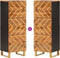 vidaXL - Hoge - kast - 40x33,5x110 - cm - massief - mangohout - bruin - en - zwart
