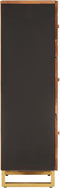 vidaXL - Hoge - kast - 40x33,5x110 - cm - massief - mangohout - bruin - en - zwart