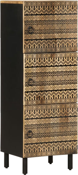 vidaXL - Hoge - kast - 40x33,5x110 - cm - massief - ruw - mangohout