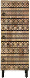 vidaXL - Hoge - kast - 40x33,5x110 - cm - massief - ruw - mangohout