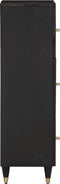 vidaXL - Hoge - kast - 40x33x110 - cm - massief - mangohout
