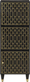 vidaXL - Hoge - kast - 40x33x110 - cm - massief - mangohout