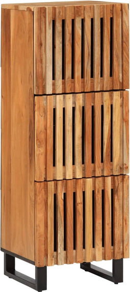 vidaXL - Hoge - kast - 40x34x110 - cm - massief - acaciahout