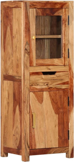 vidaXL - Hoge - kast - 40x34x110 - cm - massief - acaciahout