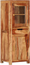 vidaXL - Hoge - kast - 40x34x110 - cm - massief - acaciahout