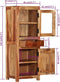 vidaXL - Hoge - kast - 40x34x110 - cm - massief - acaciahout