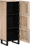 vidaXL - Hoge - kast - 40x34x110 - cm - massief - mangohout