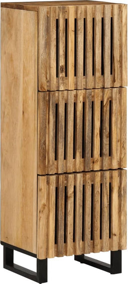 vidaXL - Hoge - kast - 40x34x110 - cm - massief - ruw - mangohout