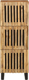vidaXL - Hoge - kast - 40x34x110 - cm - massief - ruw - mangohout