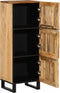 vidaXL - Hoge - kast - 40x34x110 - cm - massief - ruw - mangohout
