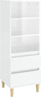vidaXL - Hoge - kast - 40x36x110 - bewerkt - hout - hoogglans - wit