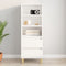vidaXL - Hoge - kast - 40x36x110 - bewerkt - hout - hoogglans - wit