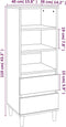 vidaXL - Hoge - kast - 40x36x110 - bewerkt - hout - hoogglans - wit