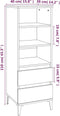 vidaXL - Hoge - kast - 40x36x110 - bewerkt - hout - hoogglans - wit