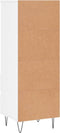 vidaXL - Hoge - kast - 40x36x110 - bewerkt - hout - hoogglans - wit