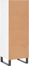 vidaXL - Hoge - kast - 40x36x110 - bewerkt - hout - hoogglans - wit