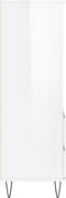 vidaXL - Hoge - kast - 40x36x110 - bewerkt - hout - hoogglans - wit