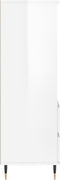 vidaXL - Hoge - kast - 40x36x110 - bewerkt - hout - hoogglans - wit
