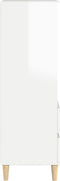 vidaXL - Hoge - kast - 40x36x110 - bewerkt - hout - hoogglans - wit
