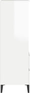 vidaXL - Hoge - kast - 40x36x110 - bewerkt - hout - hoogglans - wit