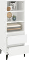 vidaXL - Hoge - kast - 40x36x110 - bewerkt - hout - hoogglans - wit