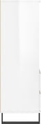 vidaXL - Hoge - kast - 40x36x110 - bewerkt - hout - hoogglans - wit