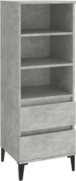 vidaXL - Hoge - kast - 40x36x110 - cm - bewerkt - hout - betongrijs