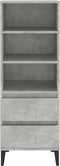 vidaXL - Hoge - kast - 40x36x110 - cm - bewerkt - hout - betongrijs