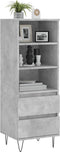 vidaXL - Hoge - kast - 40x36x110 - cm - bewerkt - hout - betongrijs