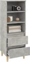 vidaXL - Hoge - kast - 40x36x110 - cm - bewerkt - hout - betongrijs