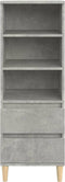 vidaXL - Hoge - kast - 40x36x110 - cm - bewerkt - hout - betongrijs