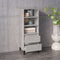 vidaXL - Hoge - kast - 40x36x110 - cm - bewerkt - hout - betongrijs