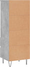 vidaXL - Hoge - kast - 40x36x110 - cm - bewerkt - hout - betongrijs