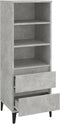 vidaXL - Hoge - kast - 40x36x110 - cm - bewerkt - hout - betongrijs